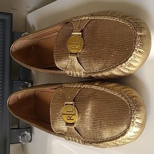 Ralph Lauren Gold Women's Loafers